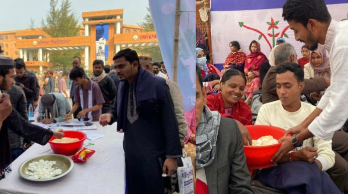 শহীদ হাদির স্মরণে রাবি ভর্তি পরিক্ষায় ববি কেন্দ্রে মুড়ি-বাতাসা বিতারণ