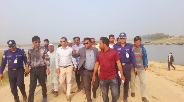সুনামগঞ্জের ফসল রক্ষার বাদ পরিদর্শন করেন সুনামগঞ্জ-১ আসনের এমপি- কামরুজ্জামান কামরুল