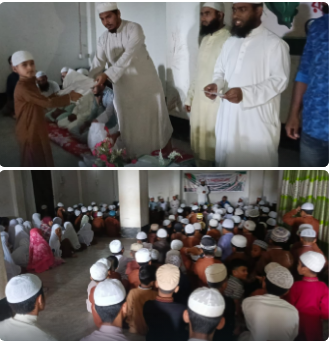 তাড়াইলে দারুল কুরআনের পক্ষ থেকে এতিমদের ঈদ উপহার প্রদান