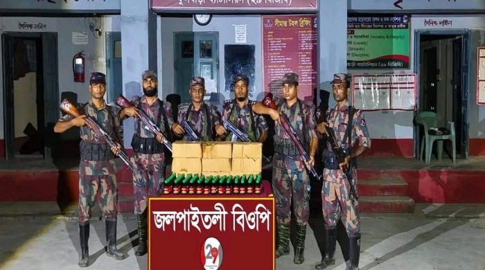 ফুলবাড়ীতে বিজিবির অভিযান: বিপুল পরিমাণ মাদক ও ওষুধ জব্দ।